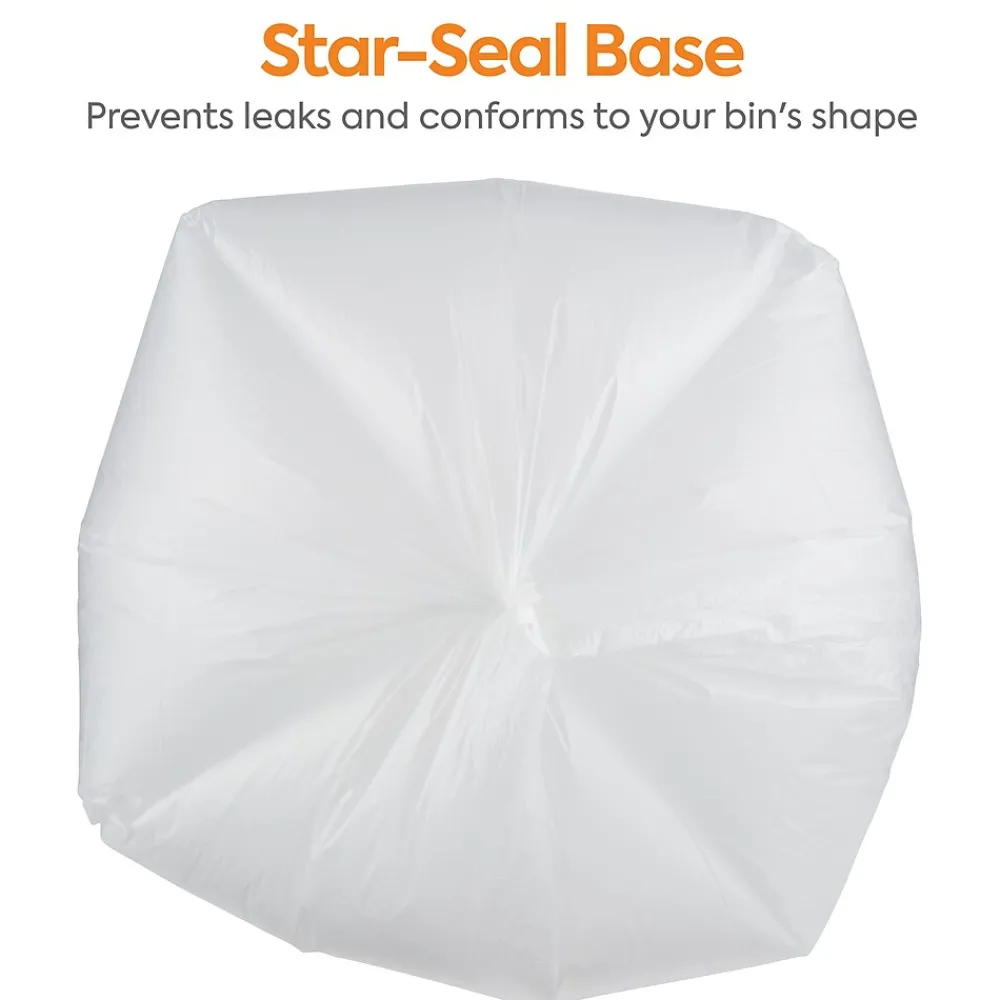 ™ 40-45 Gallon Trash Bag, 40" x 48", High Density, 16 mic, Natural, 250 Bags/Box (CW18204)<Coastwide Professional New
