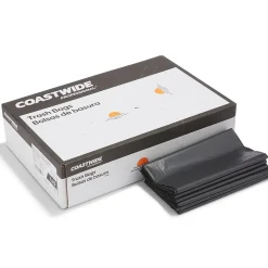 ™ 40-45 Gallon Trash Bag, 40" x 46", Low Density, 1.8 mil, Black, 100 Bags/Box (CW18208)<Coastwide Professional Best