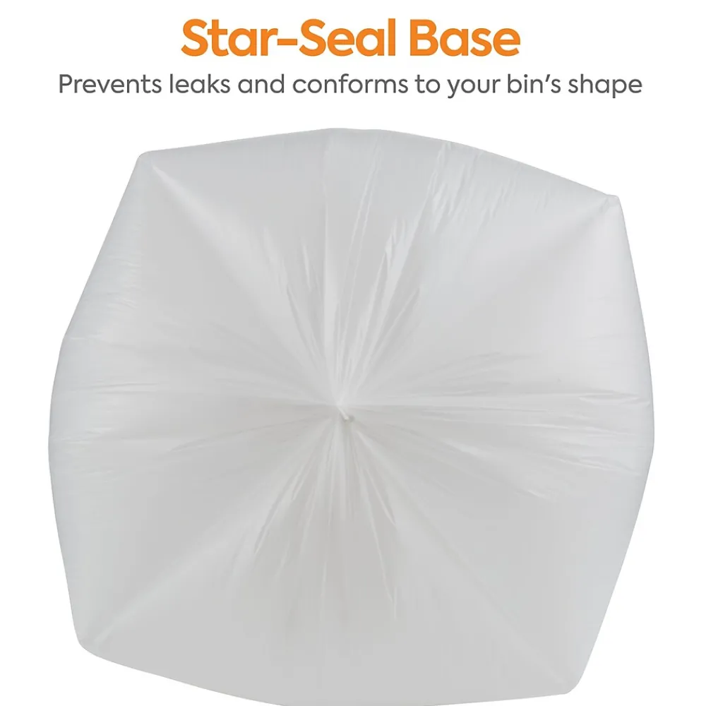 ™ 40-45 Gallon Trash Bag, 40" x 46", Low Density, 0.74 mil, White, 100 Bags/Box (CW18192)<Coastwide Professional