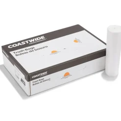 ™ 55-60 Gallon Trash Bag, 38" x 60", High Density, 22 mic, Natural, 150 Bags/Box (CW19249)<Coastwide Professional Clearance