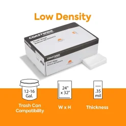 ™ 12-16 Gallon Trash Bag, 24" x 32", Low Density, 0.35 mil, Clear, 1000 Bags/Box (CW57405)<Coastwide Professional