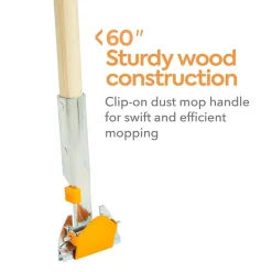™ 60" Wood Dust Mop Handle, Natural (CW56769)<Coastwide Professional Outlet