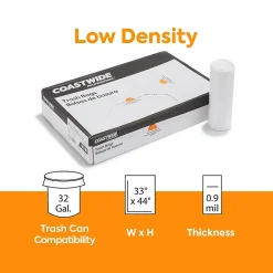 ™ AccuFit 32 Gallon Trash Bag, 33" x 44", Low Density, 0.9 mil, Clear, 100 Bags/Box (CW57401)<Coastwide Professional New