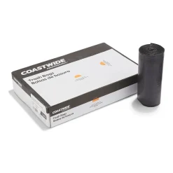 ™ AccuFit 44 Gallon Trash Bag, 37" x 50", Low Density, 1.3 mil, Black, 100 Bags/Box (CW22752)<Coastwide Professional New