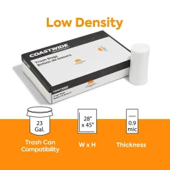 ™ AccuFit 23 Gallon Trash Bag, 28" x 45", Low Density, 0.9 mil, Clear, 200 Bags/Box (CW22933)<Coastwide Professional