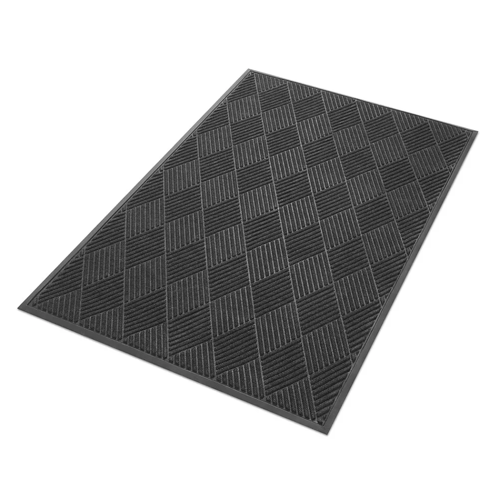 Coastwide Professional ™ Commercial Wiper/Scraper Floor Mat, 4' x 6', Charcoal (CW23071)