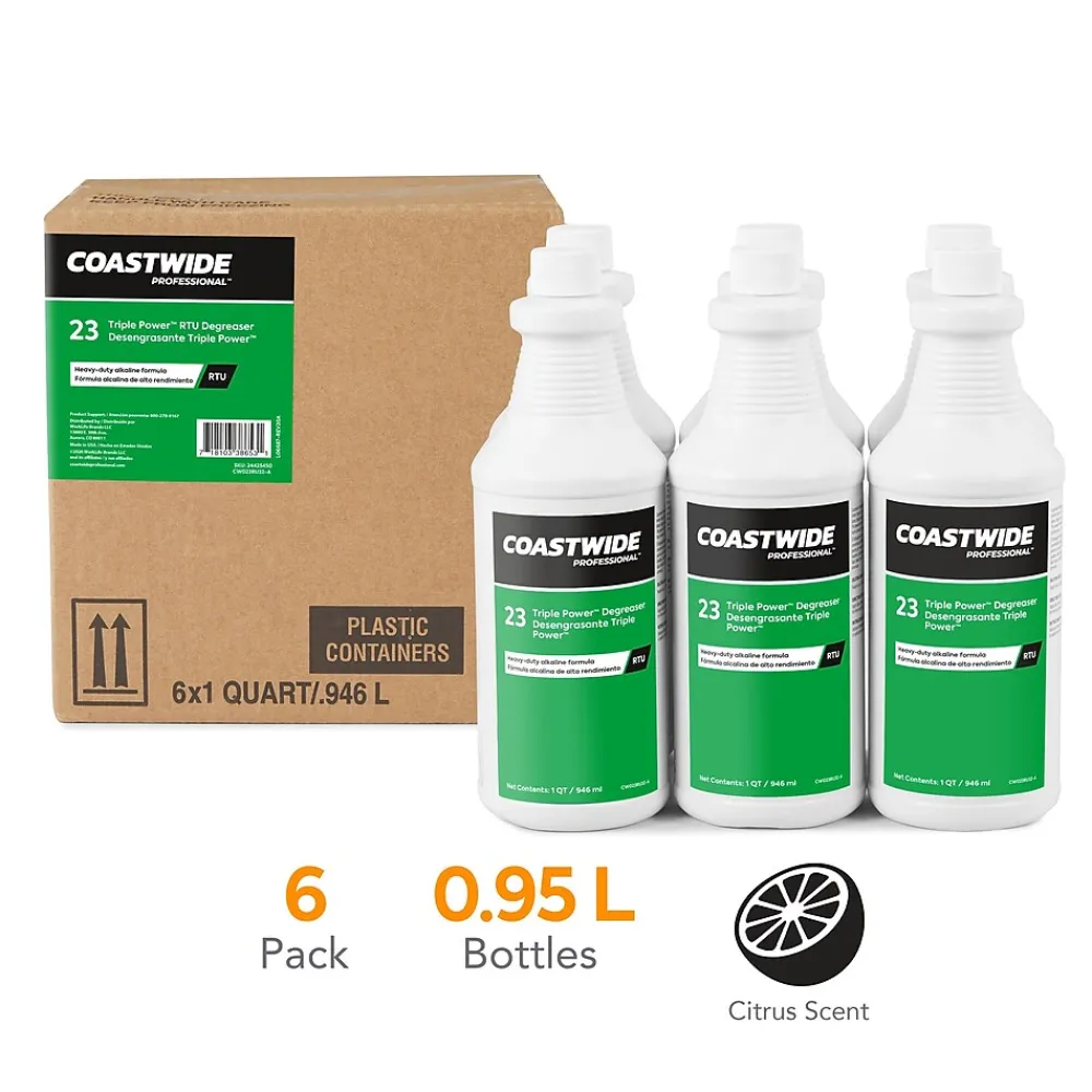 Degreaser Triple Power RTU, 0.95L, 6/Carton (CW393032-A)<Coastwide Professional New