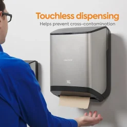 J-Series Automatic Hardwound Paper Towel Dispenser, Black/Metallic (CWJAHT-S-CC)<Coastwide Professional Online