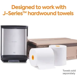 J-Series Automatic Hardwound Paper Towel Dispenser, Black/Metallic (CWJAHT-S-CC)<Coastwide Professional Online