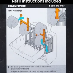 ™ J-Series Quad Bath Tissue Dispenser, Black/Metallic (CWJ4BT-S)<Coastwide Professional Best