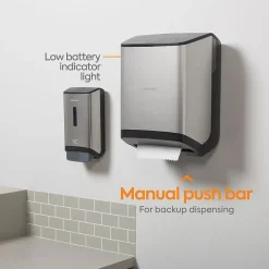 J-Series Manual Hardwound Paper Towel Dispenser, Black/Metallic (CWJMHT-S-CC)<Coastwide Professional