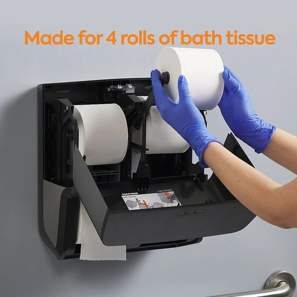 ™ J-Series Quad Bath Tissue Dispenser, Black (CWJ4BT-B)<Coastwide Professional Discount