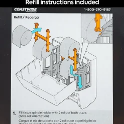 ™ J-Series Quad Bath Tissue Dispenser, Black (CWJ4BT-B)<Coastwide Professional Discount