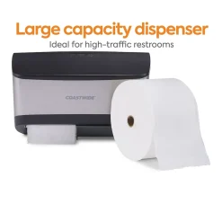 ™ J-Series Duo Bath Tissue Dispenser, Black/Metallic (CWJ2BT-S)<Coastwide Professional