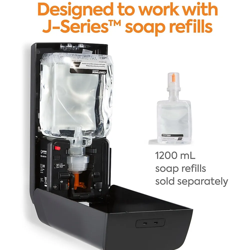™ J-Series Automatic Wall Mounted Hand Soap Dispenser, Black (CWJAS-B-CC)<Coastwide Professional Sale