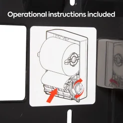 ™ Manual Auto-Cut Hardwound Paper Towel Dispenser, Black (CW60832)<Coastwide Professional New