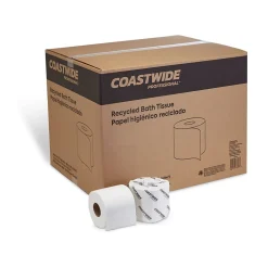 ™ Recycled Toilet Paper, 2-ply, White, 550 Sheets/Roll, 80 Rolls/Carton (CW21989)<Coastwide Professional Discount