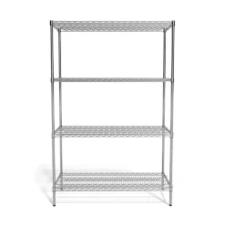 Shelving*Coastwide Professional ™ 4-Shelf Wire Unit, 48"W, Chrome (CW25474)