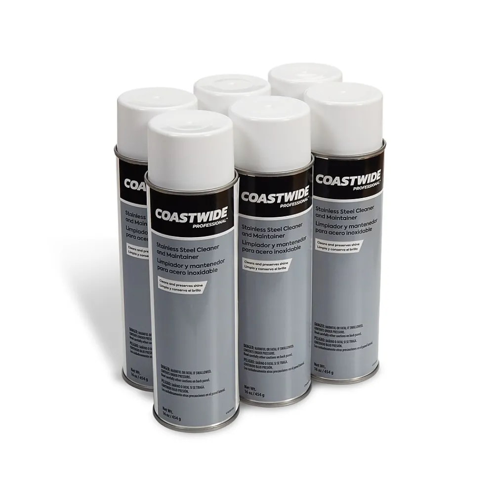 ™ Stainless Steel Cleaner and Maintainer, Fresh & Clean Scent, 16 oz., 6/Carton (CW58498-A)<Coastwide Professional Clearance