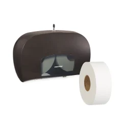 ™ Twin Jumbo Roll Toilet Paper Dispenser, Black (CW60831)<Coastwide Professional Discount