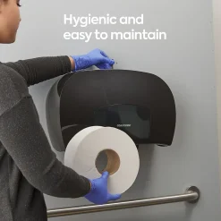 ™ Twin Jumbo Roll Toilet Paper Dispenser, Black (CW60831)<Coastwide Professional Discount