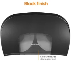 ™ Twin Jumbo Roll Toilet Paper Dispenser, Black (CW60831)<Coastwide Professional Discount