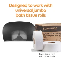 ™ Twin Jumbo Roll Toilet Paper Dispenser, Black (CW60831)<Coastwide Professional Discount