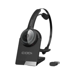 CODi Claro Wireless Headset w/ Integrated AI-Powered ENC Microphone, Black (A04616)