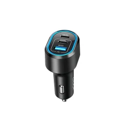 65W Dual Port Car Charger, USB-A & USB-C Outputs, Black (A01111)<CODi Best