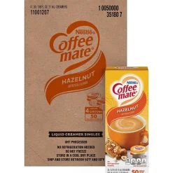 Coffee mate Hazelnut Liquid Creamer, 0.38 oz., 200/Carton (NES35180CT)