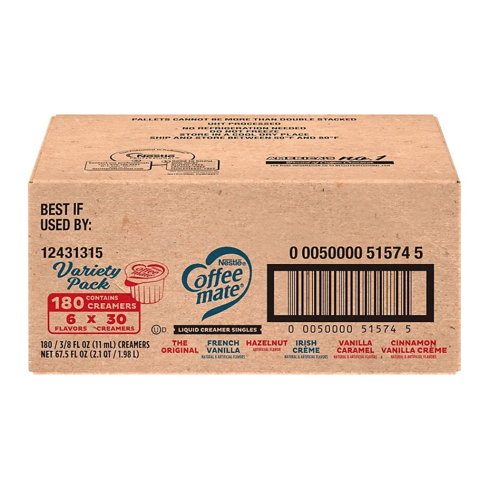 Coffee mate Variety Creme Liquid Creamer, 0.38 oz., 180/Carton (NES51574)