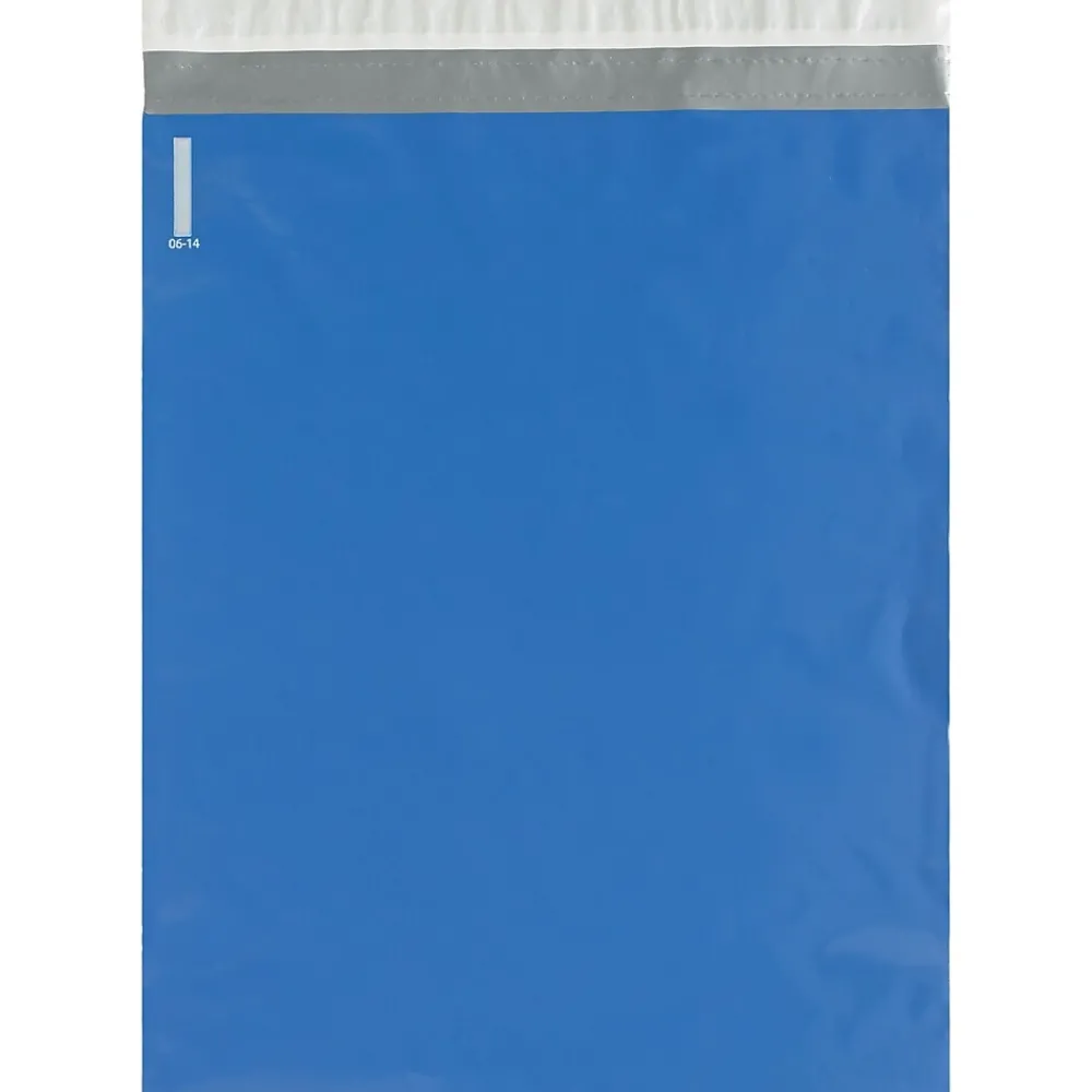 Sale Partners Brand Colored Poly Mailers, Blue, 14-1/2 x 19", 100/Case