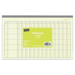 Accounting & Record Journals*Unbranded Columnar Book, 13 Column, 13.31" x 8.5", Green, 25 Sheets/Book (886665)