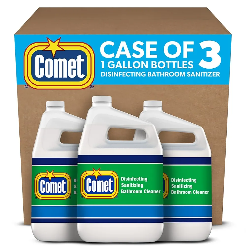 Closed-Loop Disinfecting-Sanitizing Bathroom Cleaner, 1 Gallon, 3/Carton (20542)<Comet Sale