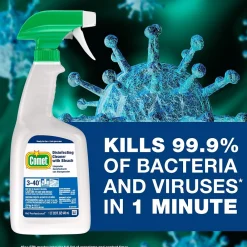 Professional Multi Purpose Disinfecting Liquid Cleaner with Bleach Spray for Commercial Use, 32 fl. oz., 8/Carton (30314)<Comet Hot