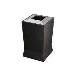 ModTec Polyethylene/Stainless Steel Trash Can with no Lid, Gunmetal Satin, 39 Gal. (724666)<Commercial Zone Online