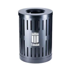 Parkview DualCoat Metal/Plastic Trash Container, 34-Gallon, Black (72860399)<Commercial Zone Discount