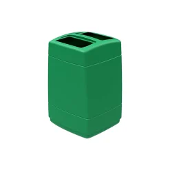 PolyTec Extra Large Polyethylene Trash Can with Lid, Green, 55 Gal. (732836)<Commercial Zone