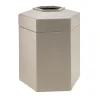 Products® PolyTec Series 45gal Hex Waste Container, Beige (737202)<Commercial Zone Best