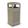 Products® PolyTec Series 42gal Square Trash Can with Dome Lid, Beige (73290299)<Commercial Zone Outlet