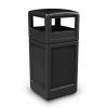 Products® PolyTec Series 42gal Square Trash Can with Dome Lid, Black (73290199)<Commercial Zone Sale