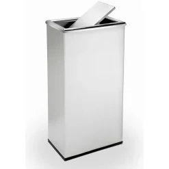 Products® Precision Series® Rectangular Waste 13.5gal Receptacle with Flipper Door (780829)<Commercial Zone Discount