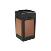 StoneTec Polyethylene Trash Can with Lid, Black/Sedona, 42 Gal. (720314)<Commercial Zone Sale