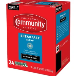 Community Coffee Breakfast Blend Coffee Keurig® K-Cup® Pods, Medium Roast, 24/Box (5000374324)