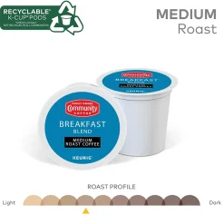 Community Coffee Breakfast Blend Coffee Keurig® K-Cup® Pods, Medium Roast, 24/Box (5000374324)