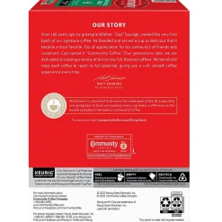 Community Coffee Cafe Special Decaf Coffee, Keurig K-Cup Pod, Medium-Dark Roast, 96/Carton (5000374327CT)