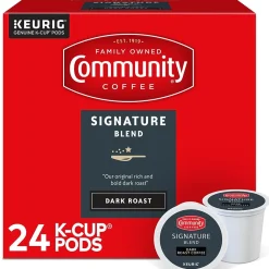Community Coffee Signature Blend Coffee Keurig® K-Cup® Pods, Dark Roast, 24/Box (5000374328)