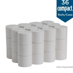 Recycled Coreless Toilet Paper, 2-Ply, White, 1000 Sheets/Roll, 36 Rolls/Carton (19375)<Compact Sale