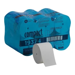 Recycled 1-Ply Coreless Toilet Paper, White, 3000 Sheets/Roll, 18 Rolls/Carton (19374)<Compact Online