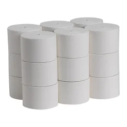 Recycled 1-Ply Coreless Toilet Paper, White, 3000 Sheets/Roll, 18 Rolls/Carton (19374)<Compact Online